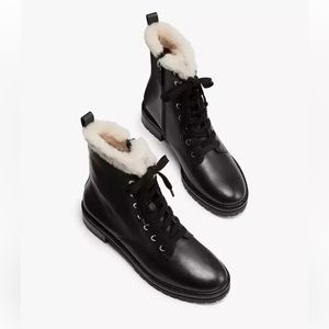Kate Spade New York Womens Jemma Ankle Combat & Lace-up Boots Shoes 5B, Black